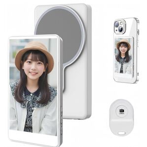自撮りモニター 4.02インチ 外部サブディスプレイ Bluetoothリモコン