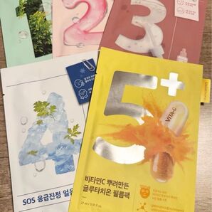 【新品】 韓国コスメ ナンバーズイン シートマスク5枚セット