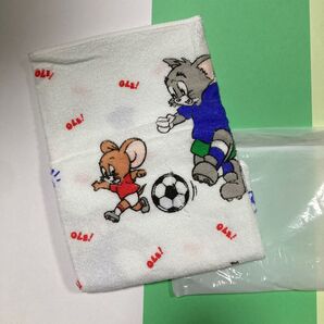 みちのく銀行 トムとジェリー サッカー柄 タオル 未使用品