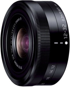 中古 美品 Panasonic G VARIO 12-32mm/F3.5-5.6 ASPH./MEGA O.I.S. ブラック レンズ パナソニック カメラ 交換レンズ