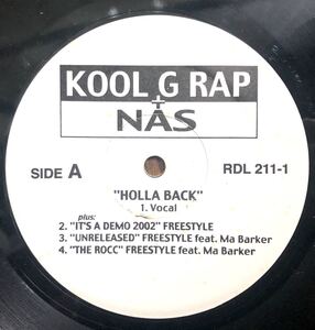 レア ブート 2002 Kool G Rap & Nas / Holla Back Jagged Edge / Ride On 他3曲 クール ジー ラップ ナス ナズ Unofficial Release US 12