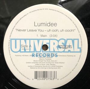 2003 Lumidee / Never Leave You - Uh Ooh, Uh Oooh! ルミディー Original US 12 Universal ユニバーサル Diwali Riddim 絶版