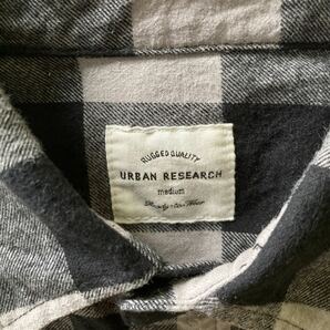 【送料無料】URBAN RESEARCH アーバンリサーチ 長袖シャツ チェック 黒 綿100% メンズ Mの画像9