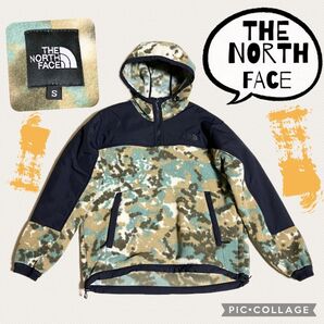 THE NORTH FACE フリース パーカー 未使用 美品 アウター タグあり ノースフェイス 迷彩 メンズS レディースL