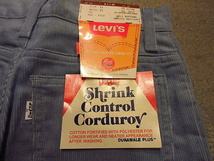 ビンテージ70's●DEADSTOCK Levi’s 446コーデュロイ水色W25●201029f3-k-pnt-ot-W25古着キッズベルボトムフレアパンツリーバイス子供服_画像6