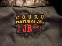 ビンテージ80's●COURO NATURAL JR. レザーダブルライダースジャケット黒●201029s1-m-jk-lt 革ジャンモーターサイクルメンズ古着_画像8