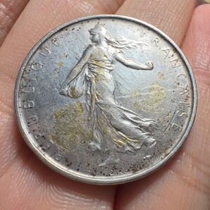 本物保証 フランス 5フラン 銀貨 1963年 美品 光沢あり コレクション 海外コイン 古銭 いつか終了になることもあり 5