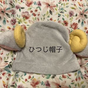 ハンドメイド ひつじ帽子 羊 寝相アート 写真映え 可愛い♪ 未年 赤ちゃん帽子