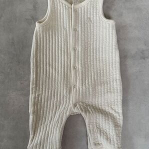 GAP ベビー キルト ロンパース カバーオール 0〜3m オフホワイト