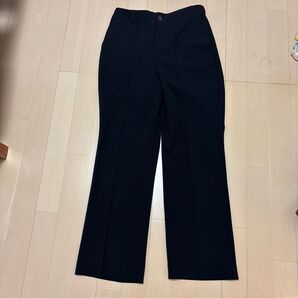 ブラック 黒 スラックス フレアパンツ