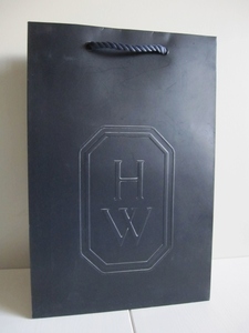 未使用 Harry Winston ショッパー24×36×12cm 中 新品 ハリーウィンストン 手提げバッグ 綺麗 紙袋 美品 ブランド ショッパー レア HW 特