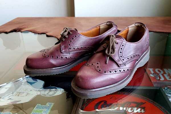 619◆英国製 REGAL British Collection ウイングチップシューズ UK2.5/21.5-22㎝位 ドクターマーチン Dr.Martens ボルドー USED 中古