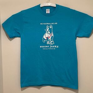 サッカージャンキー 半袖 Tシャツ(Mサイズ)サッカートレーニングウェア 水色