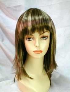 * fireproof *48cm* cool series soft middle long Blond Mix wig 0501*! safety domestic quick departure ** free 