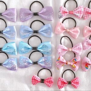 No.187 ベビーヘアゴム キッズヘアゴム ハンドメイド グログランリボン ヘアゴム リボン