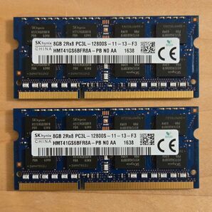 DDR3-1600 PC3L-12800S 8GB x 2枚(合計16GB) メモリ
