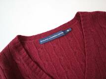 RALPH LAUREN◆極上◆秋冬◆高級ウール100% ポニー刺繍 ケーブル編み ニット セーター ◆Mサイズ◆ラルフローレン_画像3
