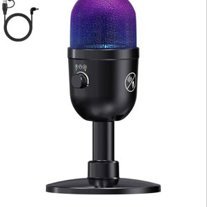 新品 コンデンサーマイク USB 卓上 PC マイク 192kHz/24bit 録音 2段階