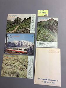 大井川鉄道　南アルプス国立公園　10周年記念乗車券③　未使用はがき形乗車券6枚　【Ｙ02-1511】