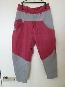 Cantwo/ can two # deformation unusual material do King pink corduroy monkey L manner pants Free/22