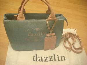  Dazzlin Denim земля Pas с футляром ручная сумочка сумка на плечо 2WAY не использовался 