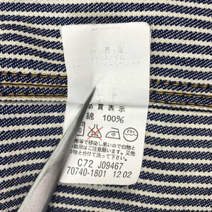 即決★リーバイス 70740★メンズL ヒッコリー カバーオール Levis 70740-1801 ストライプ ワーク ジャケット 紙パッチの画像9