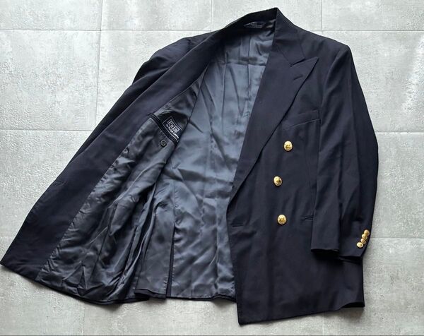 レア USA製 ポロバイラルフローレン 紺ブレ 金ボタン