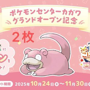 ヤドン ポケモンセンターカガワ シリアルコード 2枚 未使用 プロモーションコード ポケモン ZA