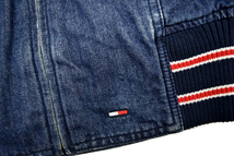 A-2662★超美品★tommy jeans トミーヒルフィガー★秋冬 中綿キルティング 濃紺デニムジャンパー ブルゾン ジャケット ＸＳ_画像4