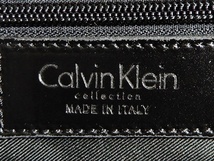 即決★イタリア製 Calvin Klein★オールレザービジネスバッグ カルバンクライン メンズ 黒 本革 かばん 本皮 通勤 出張 鍵付き タグ付き_画像10