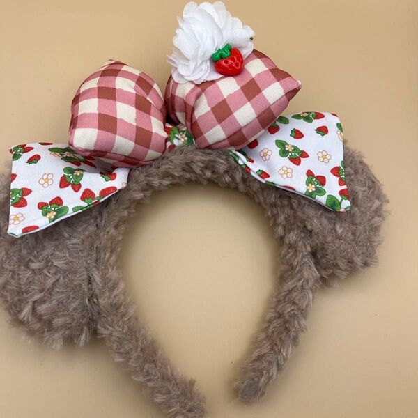 【新品】海外製品 お値下げ中シェリーメイハートフェルトストロベリーギフト カチューシャ いちご