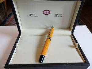 * pen .:14K 585 solid Gold F Aurora fountain pen limited goods Optima so-re. go in type 