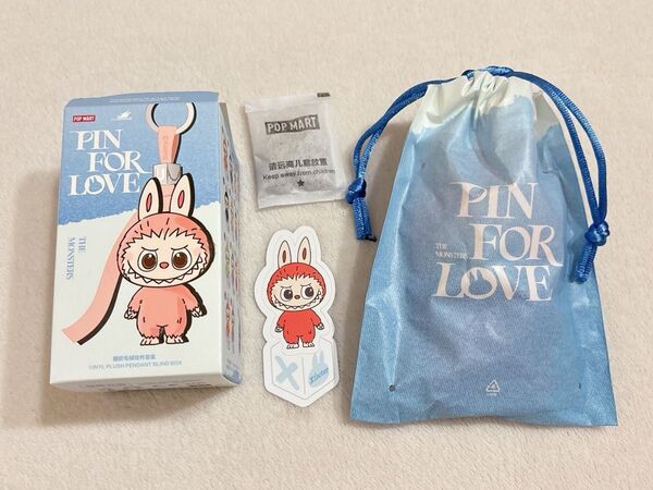 【 新品 】 THE MONSTERS PIN FOR LOVE シリーズ ぬいぐるみペンダント X イニシャル ラブブ