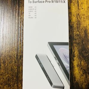 7in2 Surface Pro 9/10/11/X対応 HDMI USB3.0 USB-C ハブ ブラック