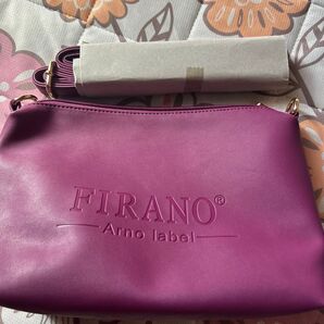 F IRANO パープル ショルダーバッグ