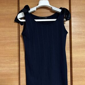 (12/21が販売期日) Heather ネイビー リブタンクトップ