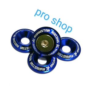 新基準対応 RYANSTAR Racing ブルー ナンバーボルト 4個セット