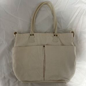 アイボリー キャンバス トートバッグ