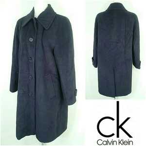4/9 number M[CALVIN KLEIN/ Calvin Klein ]LADIES/ lady's for women long coat outer black wool made brand regular goods domestic goods 