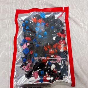 リベット 自動車 フェンダー バンパークリップ プッシュリベット 100個 10種類 ユニバーサル固定用 ナイロン製 押し込み式