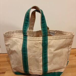 筆記体 60s 70s ヴィンテージ エルエルビーン グリー サイドタグ トート LLBEAN BOAT AND TOTE M