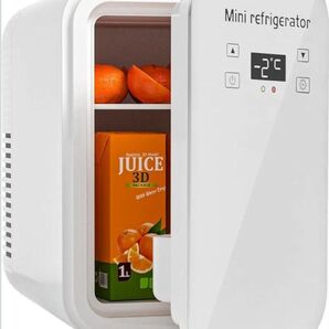 小型冷温庫 ホワイト ミニ冷蔵庫 8L 温度調節 保冷 保温 タッチパネル式 冷温庫 小型 冷蔵庫 一人暮らし 冷蔵 加熱