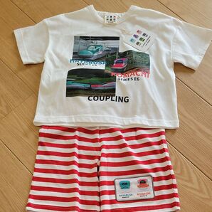 100センチ 新幹線 シャツ パンツセット