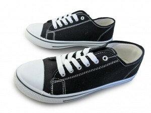 1 jpy ~cL475 new goods AAA low cut / race up sneakers 24. black *