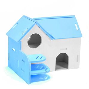 99 2階建て階段ハウス 青色 小サイズ 1個 ハムスター