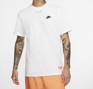 NIKE AIR Tシャツ ホワイト オレンジ S ナイキ スポーツウェア エア ロゴ 半袖 白 地球 オレゴン CT6541-100