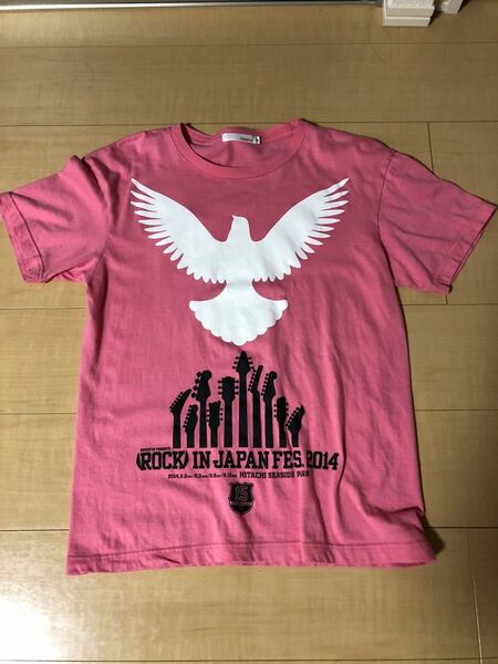 ROCK IN JAPAN Tシャツ　ピンク　Mサイズ