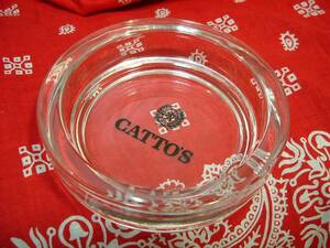 ◆　レトロ　洋酒　CATTOS　ガラス　灰皿　ノベルティ　非売品　アンティーク　企業物　未使用　珍品　レアもの 
