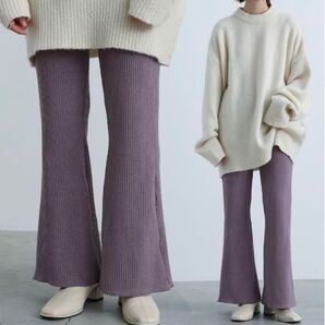 SELECT MOCA スウェードタッチリブパンツ