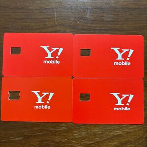 Y!mobile SIMカード台紙 4枚セット 解約済